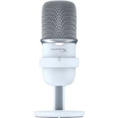 "HyperX SoloCast Microphone White - High-Quality Sound for Streamers & Creators"